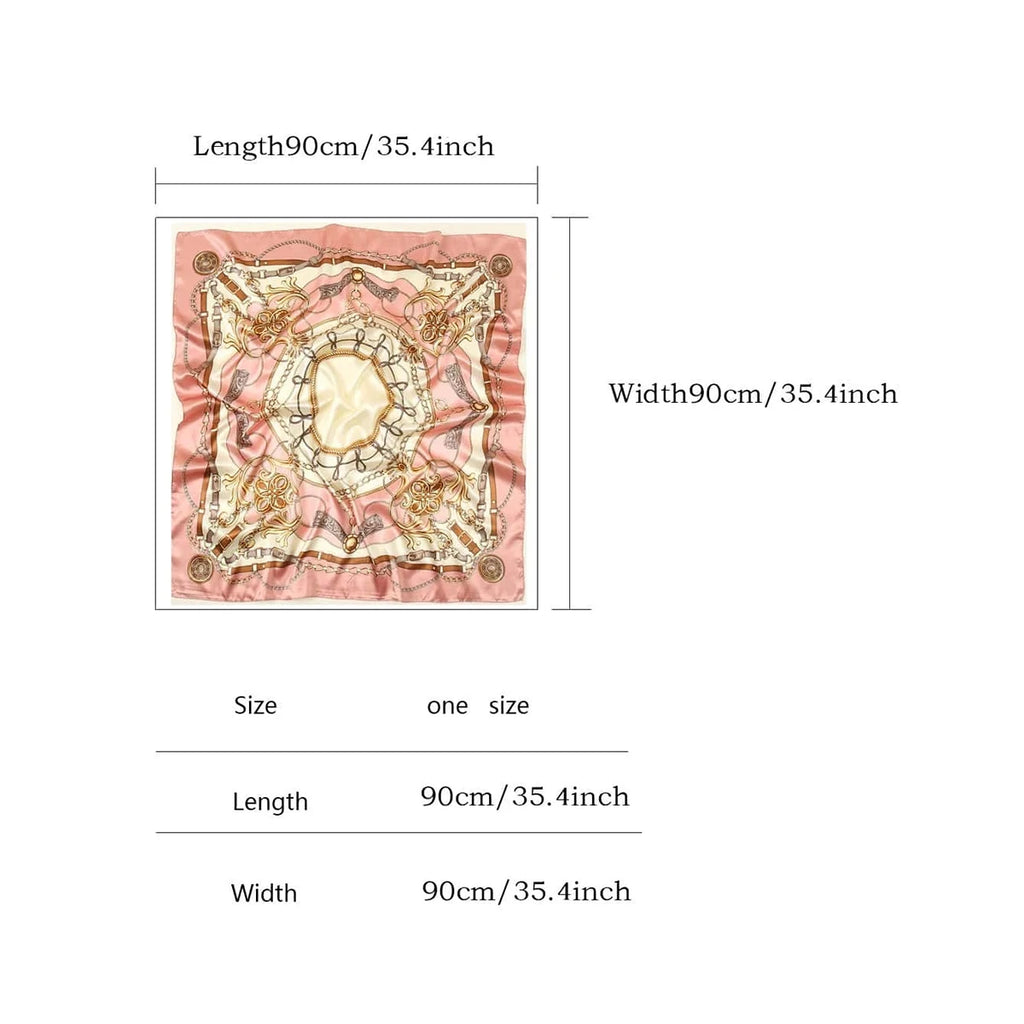 90x90CM Square Scarf New Luxury Design Popular Silk Style The Four Seasons Scarves Women Sunscreen Beach Kerchief Hijab