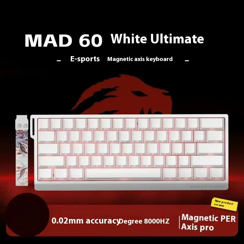 MADLIONS MAD 60/68 HE 8Khz Wired Magnetic Axis Keyboard 68-key Hot-swappable Macro Defines Ultra-low Latency Gaming Keyboard