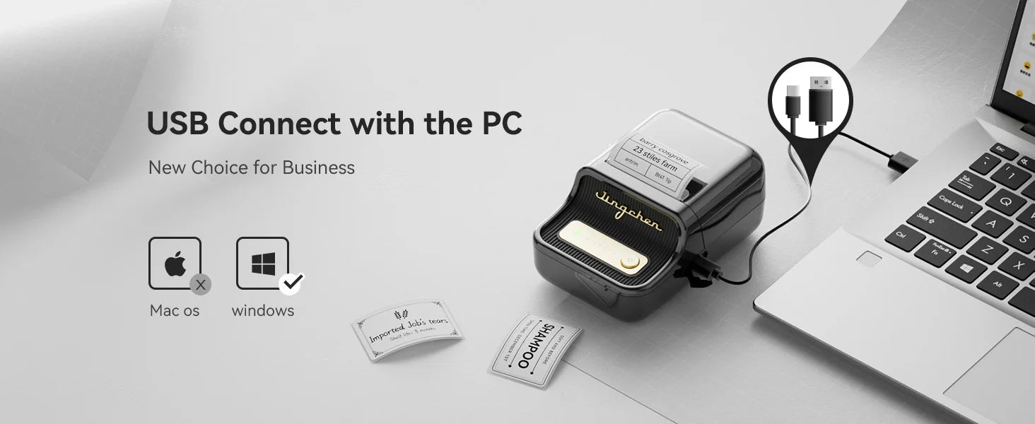 B21PRO 300dpi New NiiMbot B21 Mini Thermal Printer Wireless Barcode Label Maker Bluetooth Portable Adhesive for Office Home Use