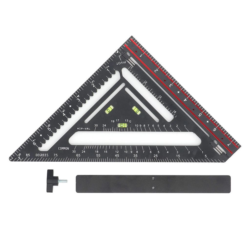 Triangle Ruler 90 Degree Clear Scales Carpenter  for Furniture Architectural Designs for Architects Designers Students