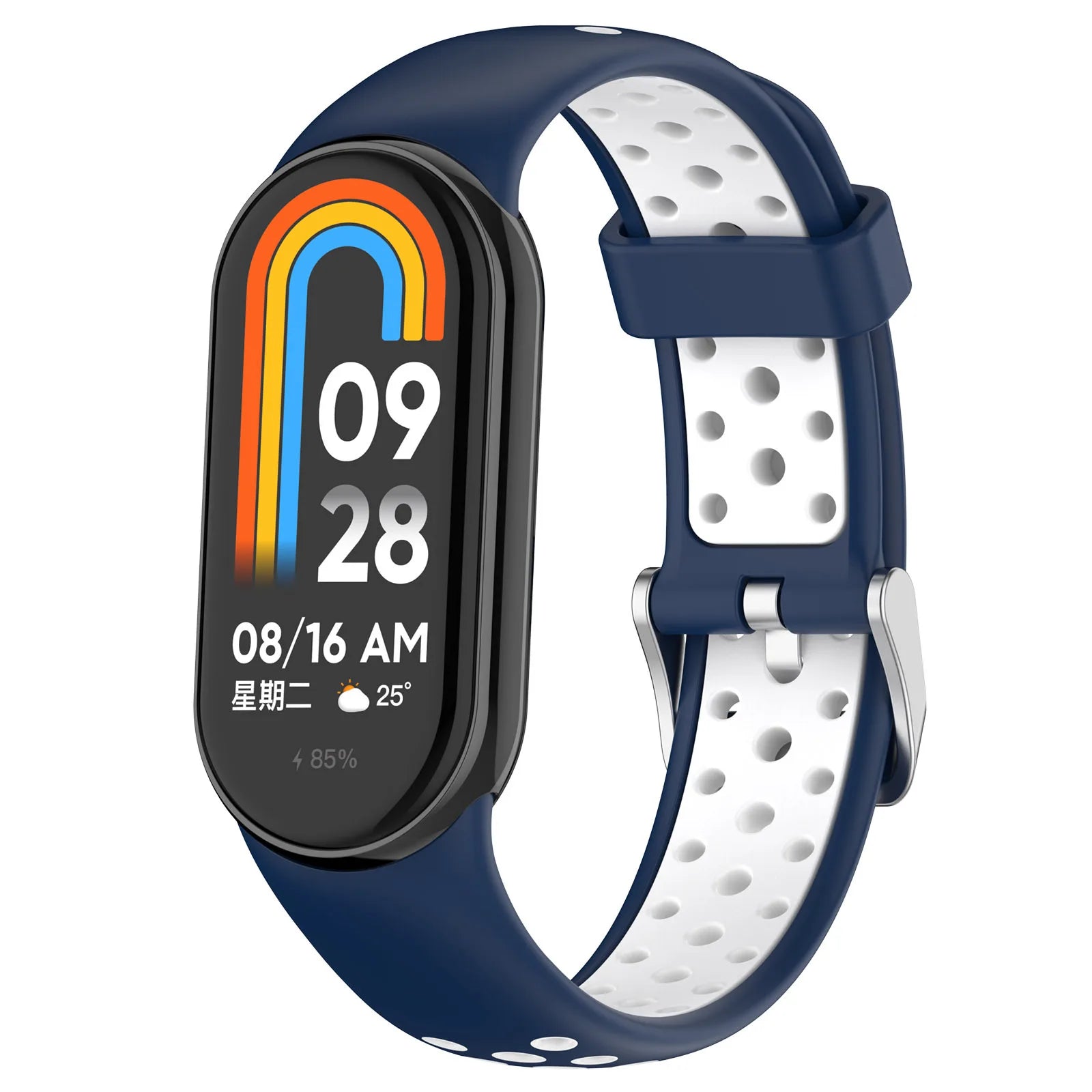 Silicone Watch Strap For Xiaomi Band 9 8 Two-Color Breathable Smart Watchband Replacement Bracelet for Xiaomi Mi Band 8 9 Strap