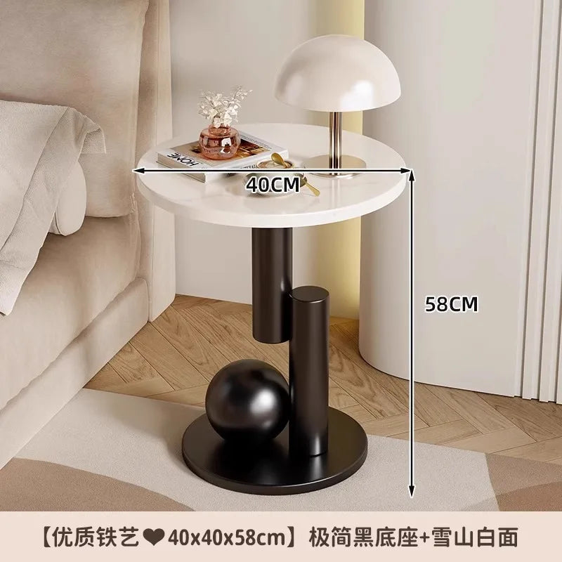 Living room sofa, small coffee table, side cabinet, living room home, light luxury bedside table, balcony, simple and creative