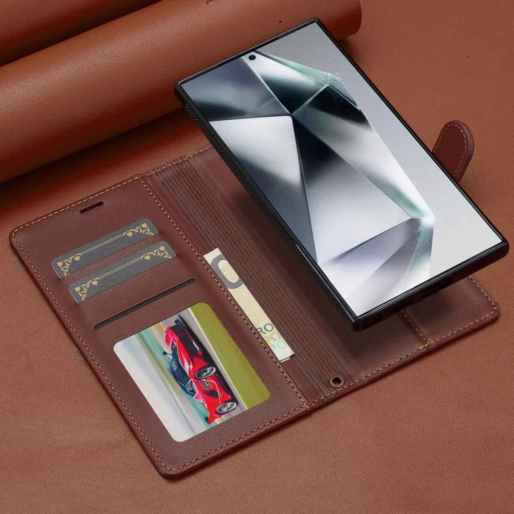 Detachable Wallet Case For Samsung Galaxy S25 Ultra S24 FE S23 + Plus Card Holder Kickstand Shockproof Wrist Strap Flip Cover