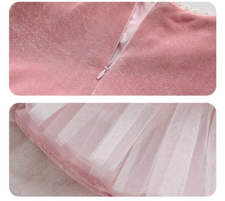 Girls Dress 2023 Spring  Autumn New Western Style Children Trendy Birthday  Little Girl Princess Dress