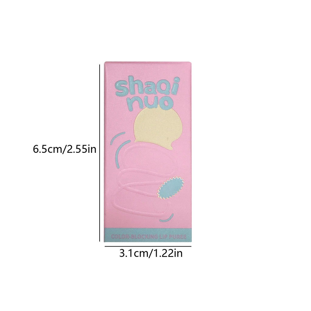 SHAQINUO Matte Lip Clay Lip Glaze, Contrasting Colors Matte Velvet Lip Clay Long-lasting Color Non-drying Lipstick
