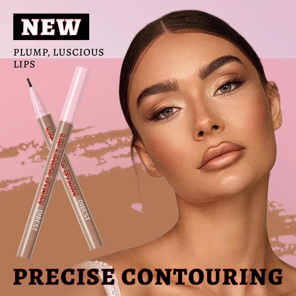 Matte Liquid Lip Liner Pen Sponge Tip Dyeing Lip Gloss Waterproof Long Lasting Lipstick Pencil Sexy Lips Contour Makeup Cosmetic