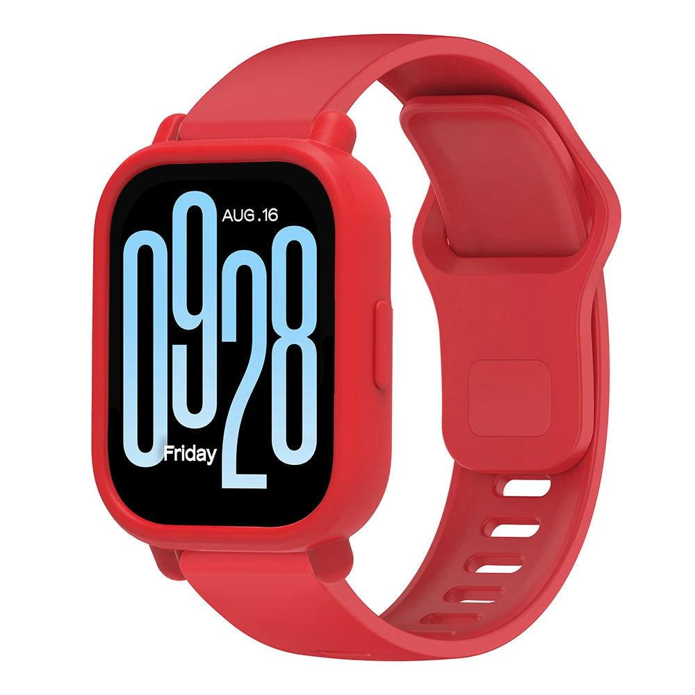 Silicone Strap For Redmi Watch 5 Active Smart Watch Band + Protective Case Shell