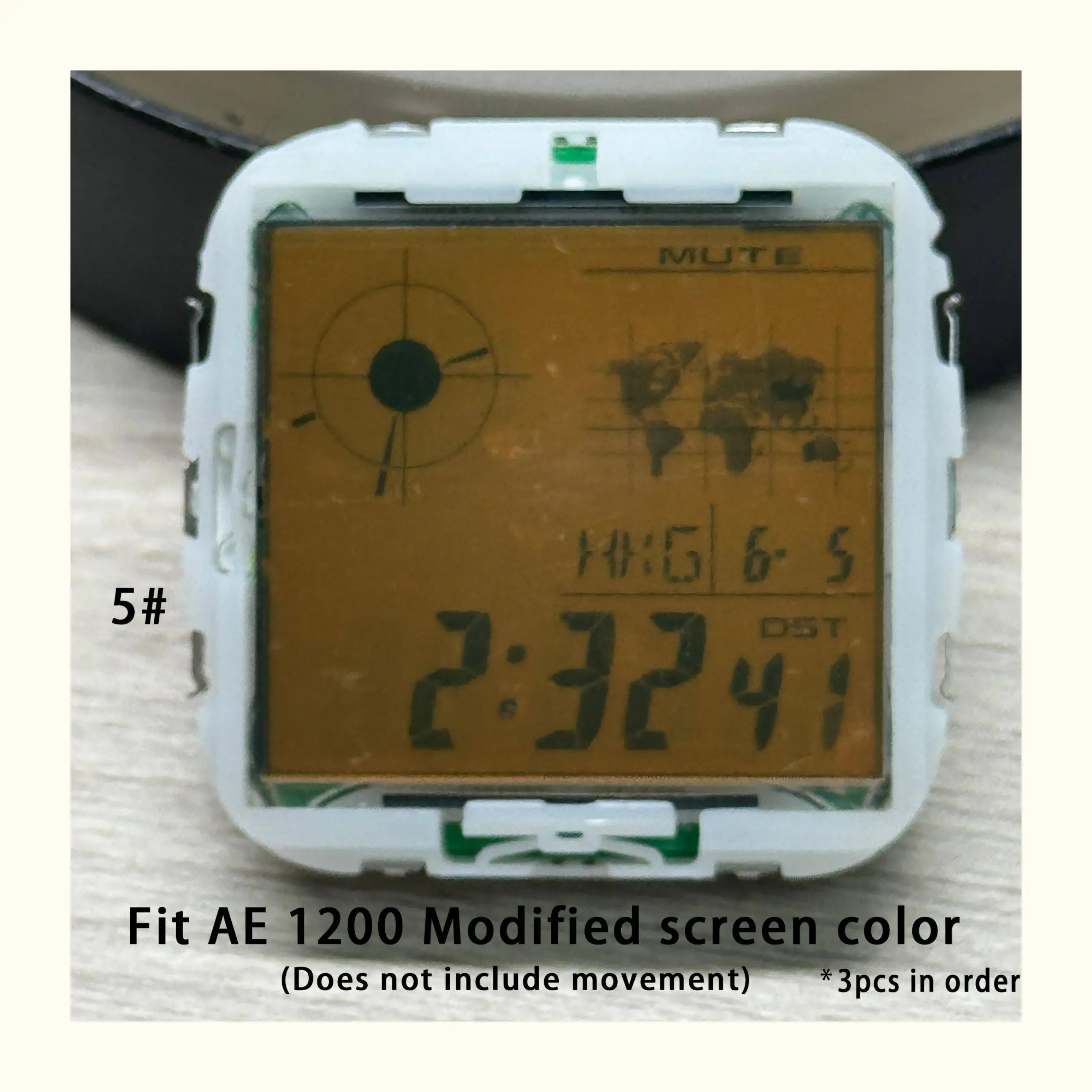 Color Display Film for Casio AE-1200 AE-1300, DIY Screen Modification Overlay Sticker, High-Quality Watch Dial Upgrade Kit