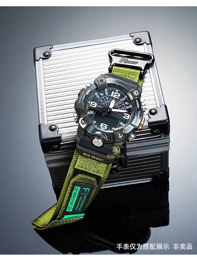 GG-B100 Modified Watch Strap For Casio G-shock GG-B100 series Sports Nylon Canvas WatchBand Men's watch accessories