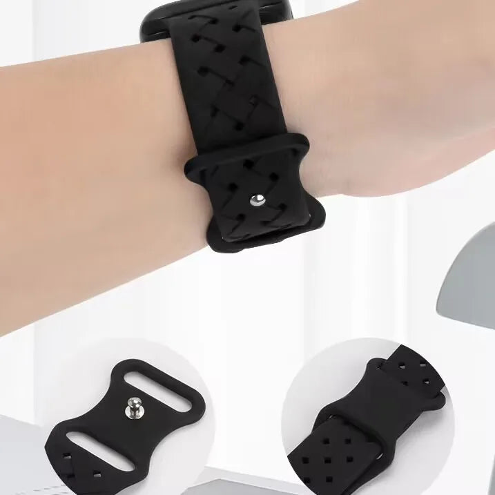 Woven Loop Silicone Strap for Apple Watch Band Ultra 49mm 44mm 40mm 45mm 42mm Sport Bracelet for IWatch Series 8 7 6 5 4 3 2 1