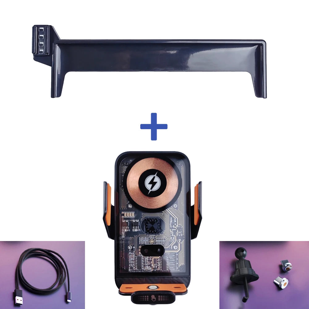 For ZEEKR X 2023 2024 Car Phone Holder Center Screen Fixed Bracket Fast Wireless Charging Stand Mobile Phone Mounts Accessories