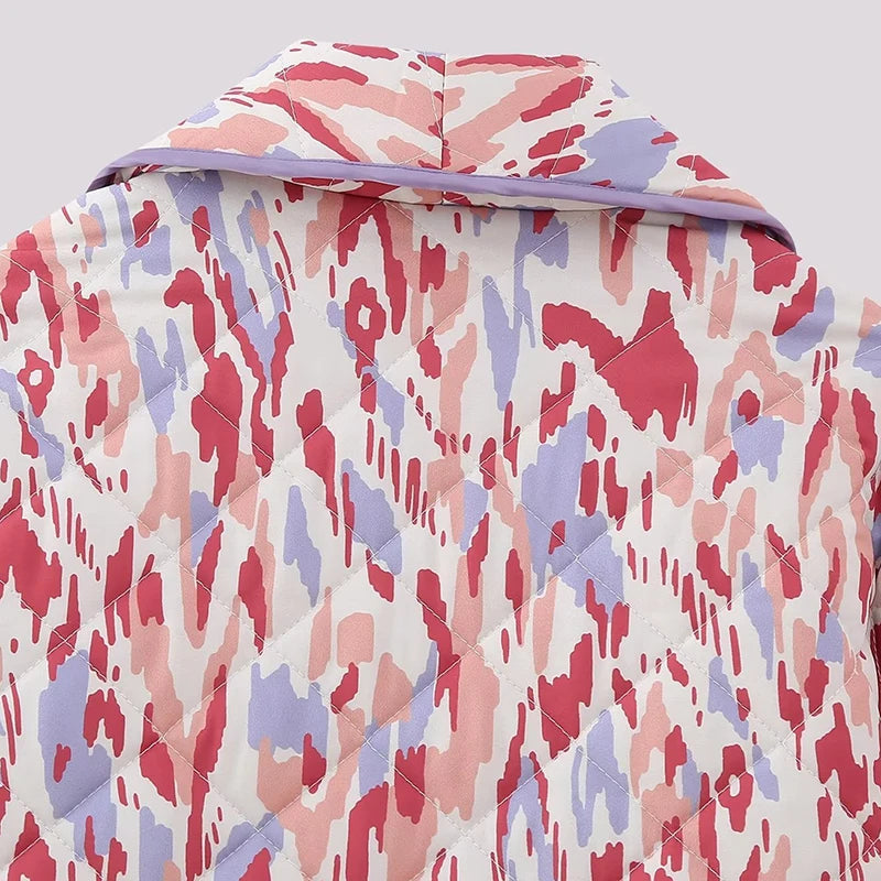 New Printed Pocket Wide Sleeved Ladies Outwear Loose Fashion Women's Double Sided Jacket 2023 Chic Casual Party Street Wear