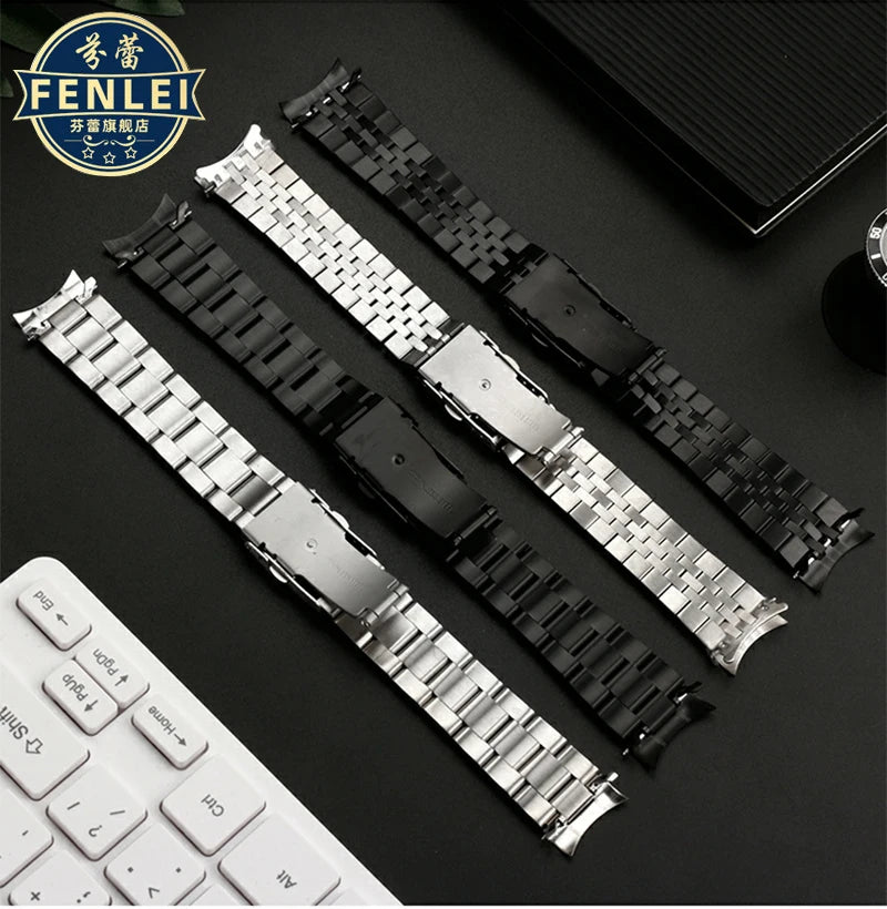 For Seiko No.5 Solid Stainless Steel Band 20mm 22mm Men's Sports Strap SKX007 SKX009 SRPD63K1 SKX175 Jubilee Curved End Bracelet