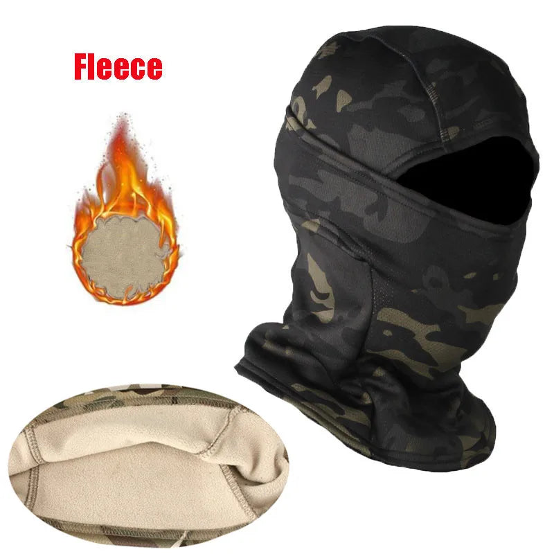 Winter Fleece Camouflage Balaclava Outdoor Hunting Cycling Hiking Skiing Scarf Face Mask Windproof Blaclava for Men