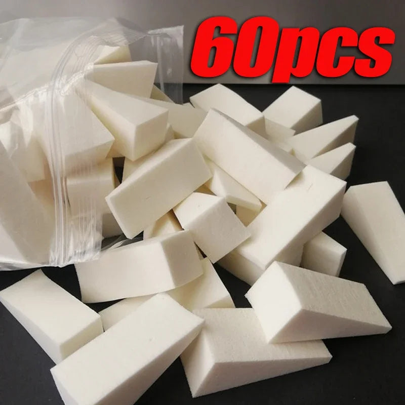 100pcs Foundation Makeup Sponge Block Hydrophilic Firm Sponge Non Latex Cosmetic Powder Puff Wet and Dry Makeup Puff Beauty Tool