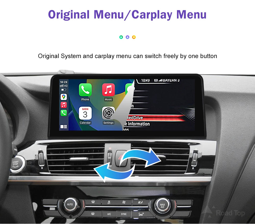 1920*720 Multimedia Touch Screen Wireless Carplay For BMW X3 F25 X4 F26 2014-2016 CIC NBT System Android Auto NBT System