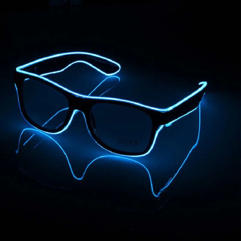 Led Glasses Neon Party Flashing Glasses Novelty Gift EL Wire Glowing Gafas Luminous Bril  Glow Sunglasses Bright Light Supplies