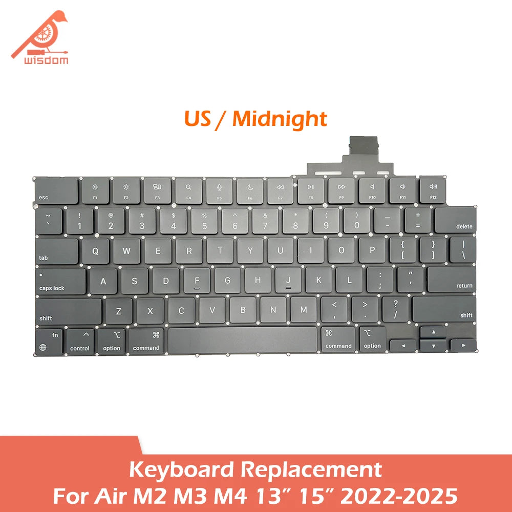 Laptop A2681 A2941 A3113 A3114 A3240 A3241 Keyboard For Macbook Air M2 M3 M4 13" 15" Keyboards Replacement 2022-2025