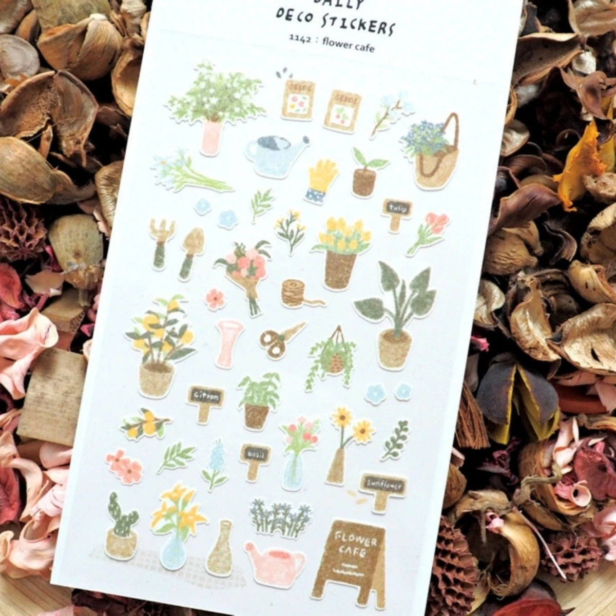 Korean Import Suatelier Fresh Flower Bouquet Paper Stickers Scrapbooking Diy Journal Stationery Sticker Deco Aesthetic School