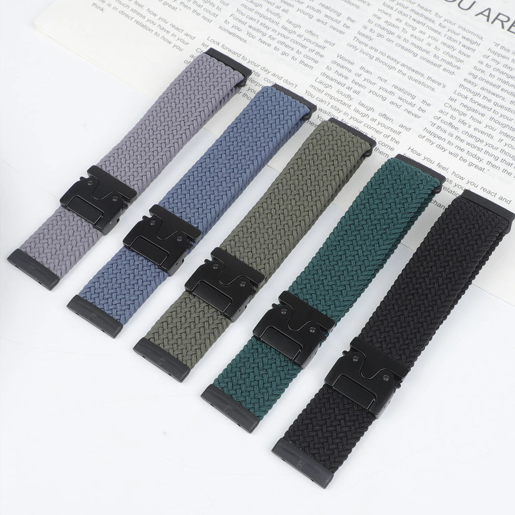 For Fitbit Versa 4 3 Sense 2 band Accessories replacment sport nylon loop Bracelet correa Fitbit Versa4 Parachute Braided Strap