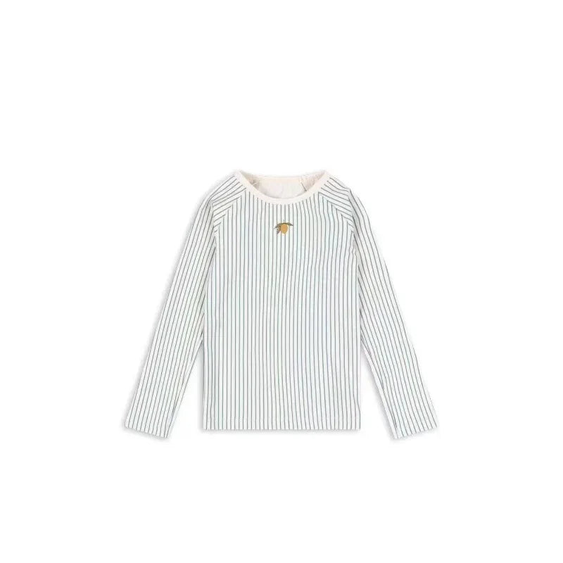Baby Swimwear  Boys Swimwears Striped Lemon Long Sleeved Swimsuit Seahorse  Boy Beach Shorts kids Vacation Sunscreen Swimsuits