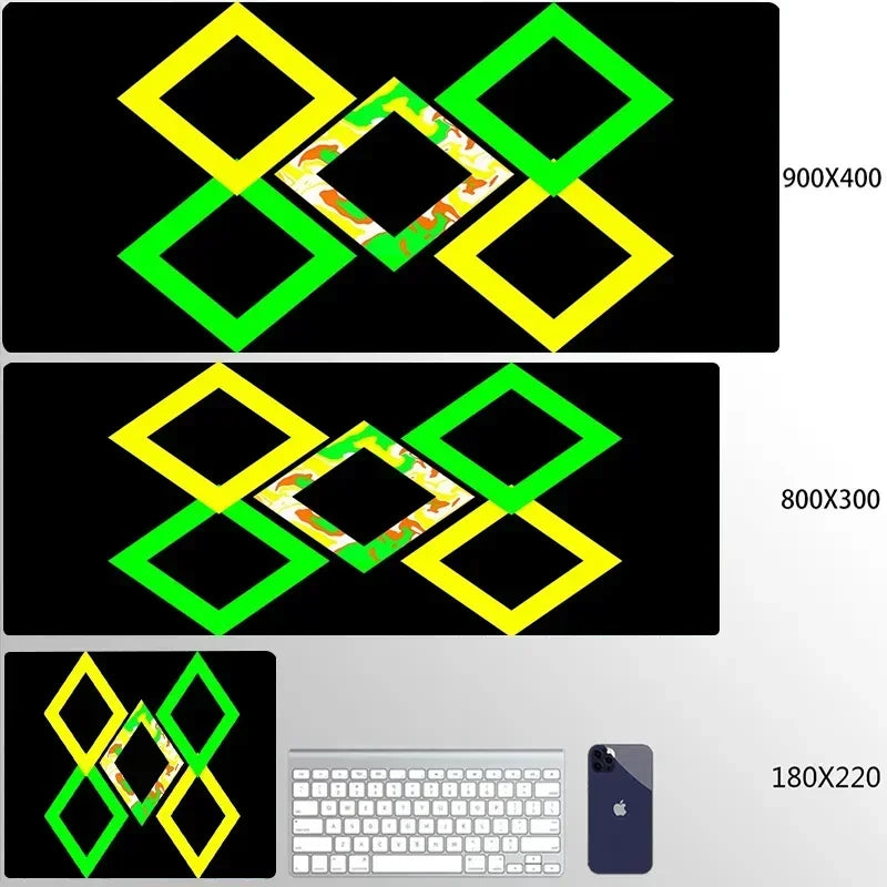 900x400 Geometric Art Large Gaming Mouse Pad Gamer Big Mouse Mat Computer Gaming Locking Edge MousePad Keyboard Desk Mice Pads