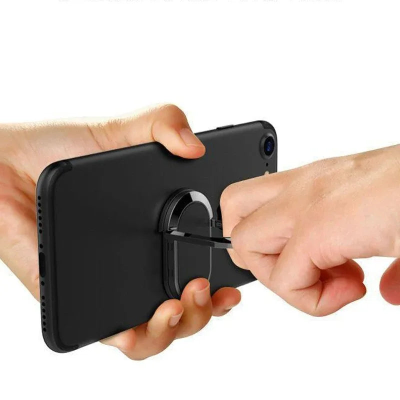 Luxury Metal Mobile Phone Socket Holder Universal 360 Degree Rotation Finger Ring Support Magnetic Car Bracket Stand Accessories