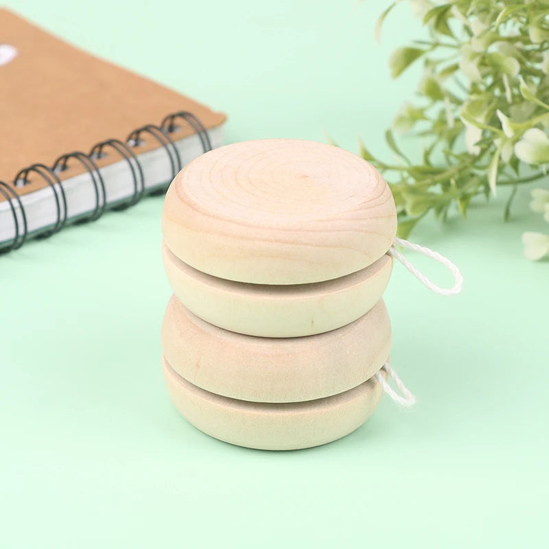 Wooden Yoyo Toy, Color Mini Round DIY Baby Yoyo Ball, Kids Gift