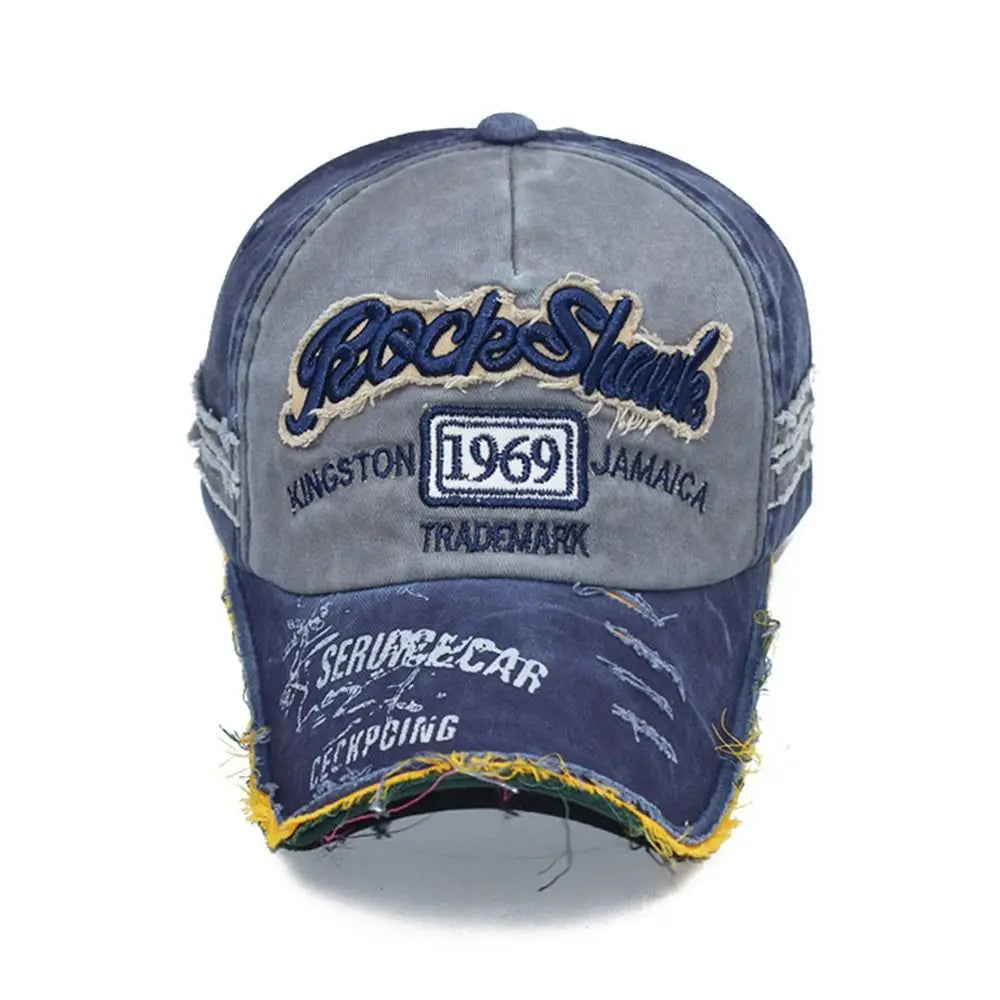 Outdoor Sports WASHED DENIM Adjustable Sunscreen Hats Baseball Hats Distressed Faded Cap Embroidery Baseball Caps