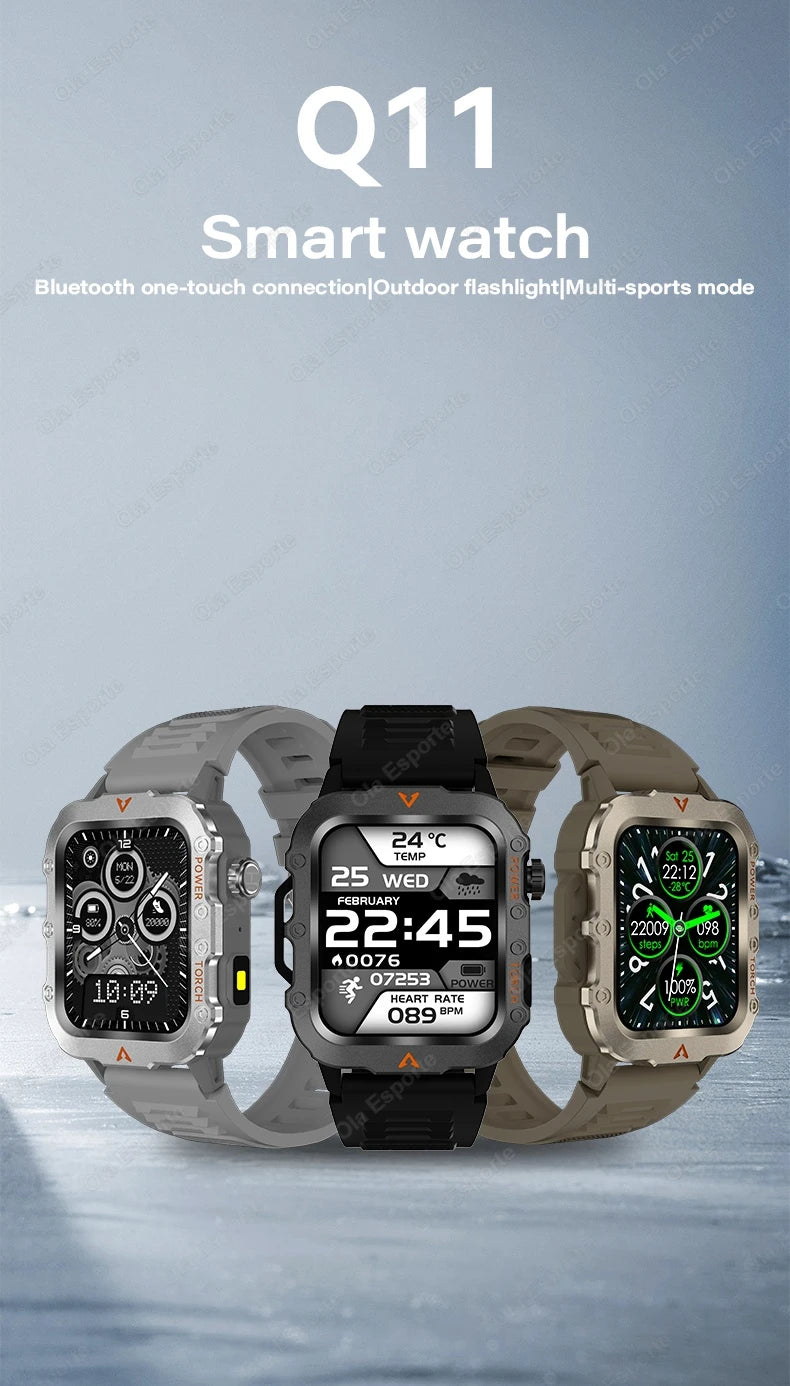 Outdoor Sports Smart Watch for Android IOS Men Women Watches Fitness Track ECG+PGG Health Monitor Smartwatch with Led Lighting