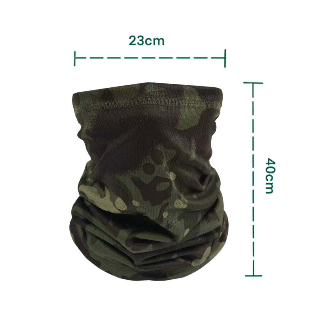 Camouflage Magic Headscarf, Neck Protector, Outdoor Cycling Scarf, Summer Breathable Sunscreen Mask, Military Fan Face Mask