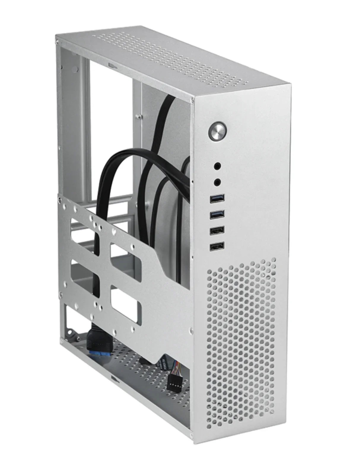 A10 7.3L M-ATX Chassis A4 HTPC Portable Half-Height Graphics Card Computer PC Support PCIe 2.5' SSD Drive Mini Flex PSU Case
