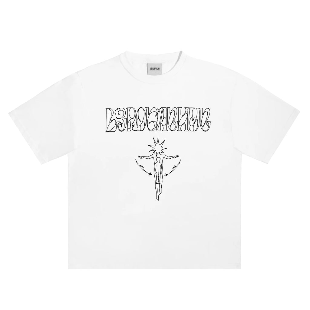 Harajuku Oversized Streetwear Men's Tshirt Growing Up Graphic Print Y2k Short Sleeve Top Tee Hip Hop Korean Cotton Goth Clothing