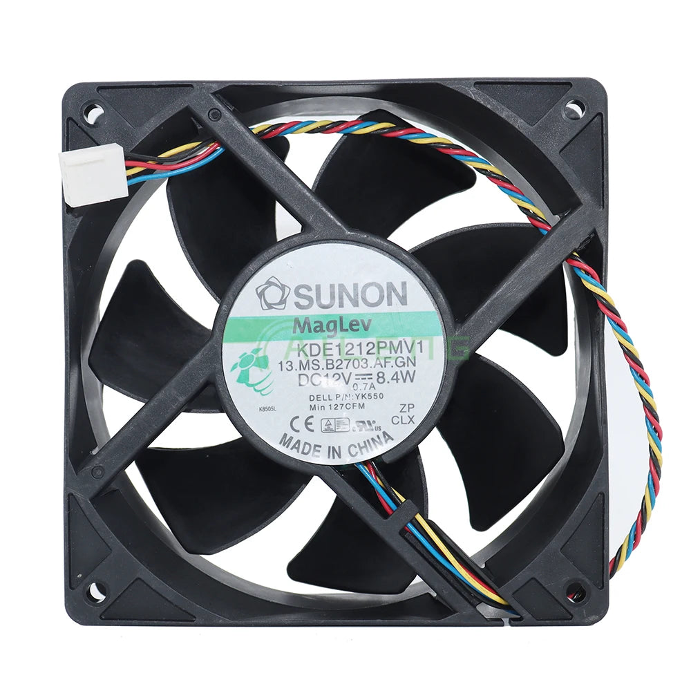 For Sunon KDE1212PMV1 DC 12V 8.4W 0.7A 3000RPM 12cm 12038 120x120x38mm PWM Silent Cooling Fan