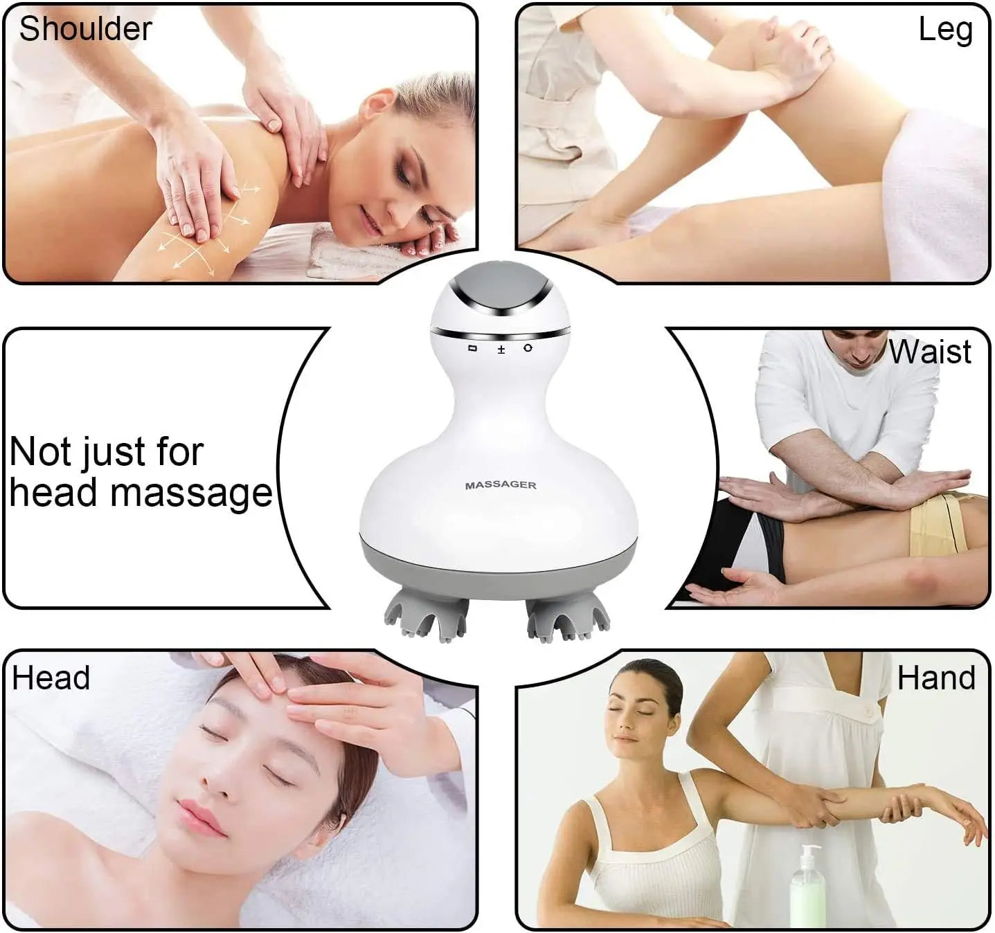 Electric Hair Scalp Massager Handheld Portable Head Scratcher Massager for Hair Growth,Deep Clean&Stress Relax,Gifts for Family