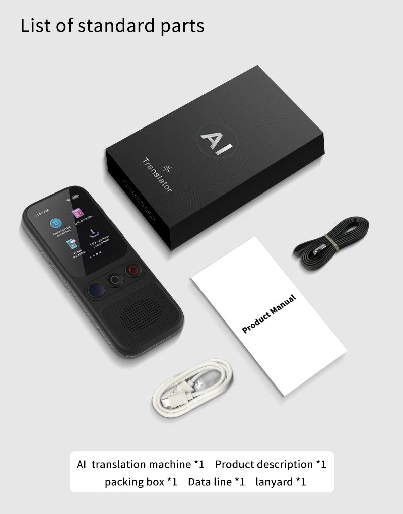 Language Translator Offline Voice Photo Translation WiFi Portable Translator 138 Languages Translator Device for Travel Business