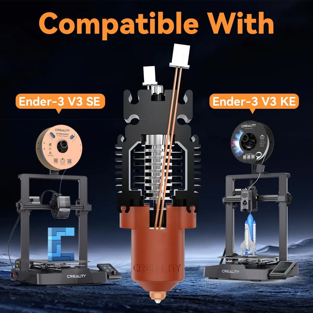 Creality Ender 3 V3 SE/V3 KE Ceramic Heating Block Kit Quick-swap Nozzle Upgrade Hotend Kit 300℃ Temperature 600mm/s High-Speed