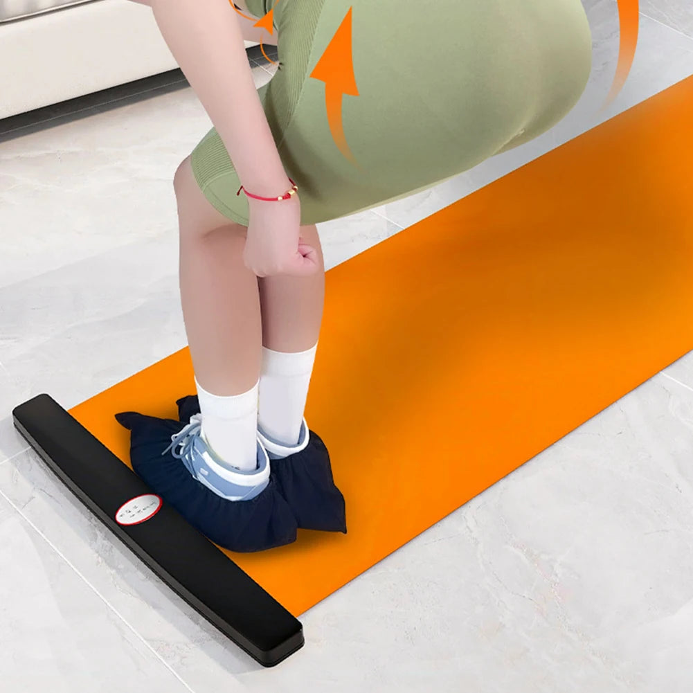 Yoga Practice Mat Pilates Sport Fitness Sliding Mat w/ Anti-Slip Layer Low-Impact Exercise Mat For Balance Training Core Workout