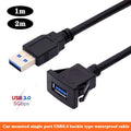 Car Dashboard Extension Cable USB Panel Waterproof Cable Usb3.0 Extension Lead For Car 1m