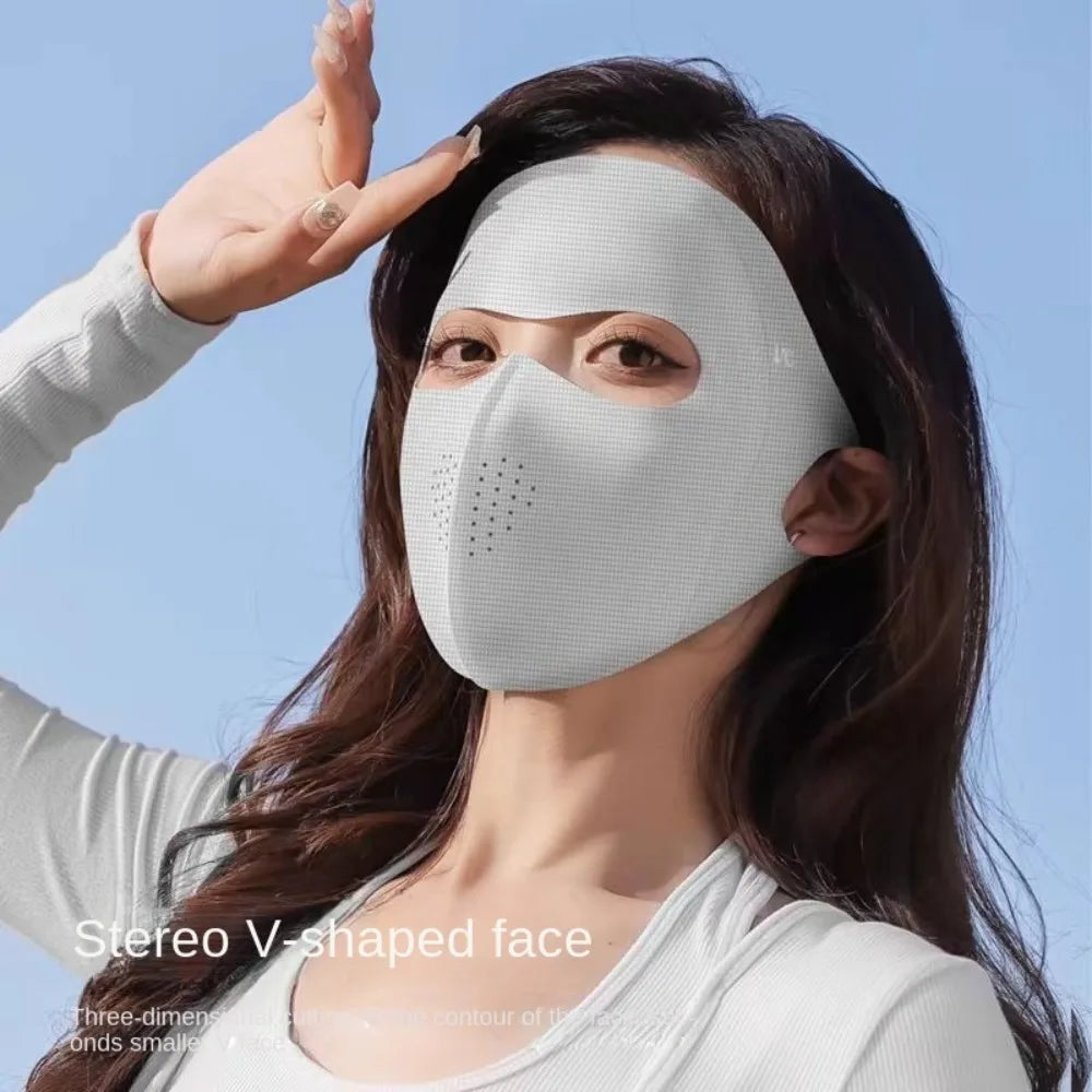 New Breathable Ice Silk Mask Anti-UV Traceless Sunscreen Mask Riding Face Mask Outdoor Sports