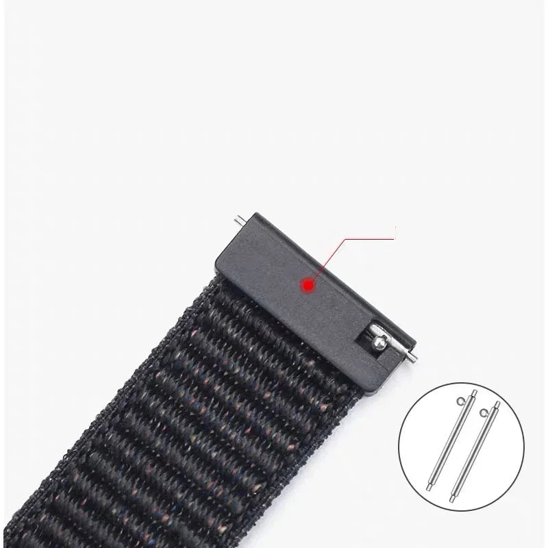 20mm Nylon loop 22mm Band For Samsung Galaxy Watch 6/5/pro/4/Classic/active 2 43-47-40-44mm sport bracelet huawei gt 2/e/3 strap
