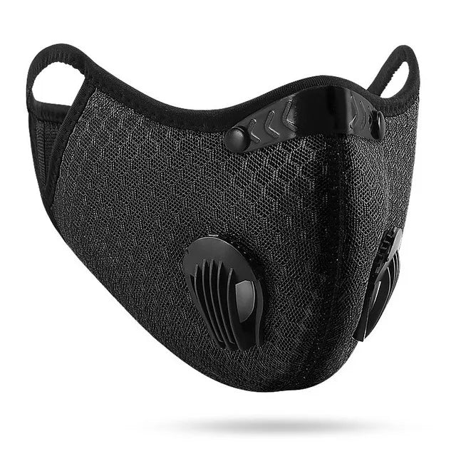 Cycling Face Mask with Filter Big Size Dust Mask Sport Washable Reusable Summer Face Mask for Men Bandana Actived Carbon Filters