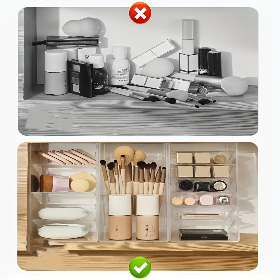 Mirror cabinet specific slim bathroom organizer - cosmetics and lipstick storage box, dressing table cosmetics rack with built-i