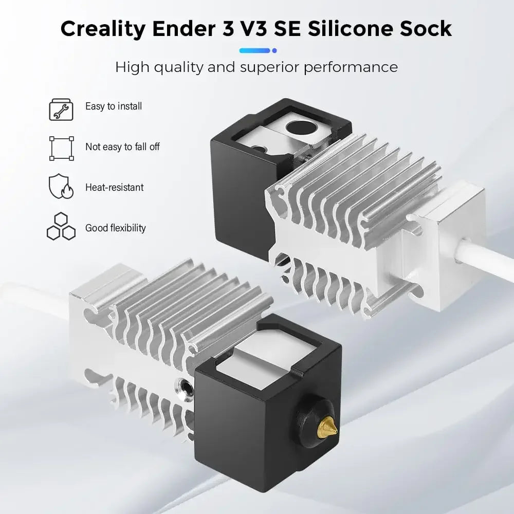 Creality Ender 3 V3 SE Silicon Sock 3pcs Heat Resistant Hotend Silicone Cover Original 3D Printer Accessories For Ender-3 V3 SE
