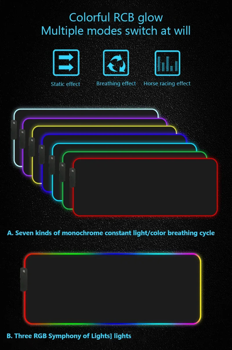 ARK Survival Evolved RGB Mouse Pad Game Mousepad Gaming Table Carpet Gamer Computer Desk Mat Rubber No-slip Dinosaur Mouse Mat