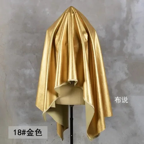 PU Soft Leather Fabric Artificial Leather Waterproof Micro Elastic Clothing Bag Designer Cloth Apparel Diy Sewing