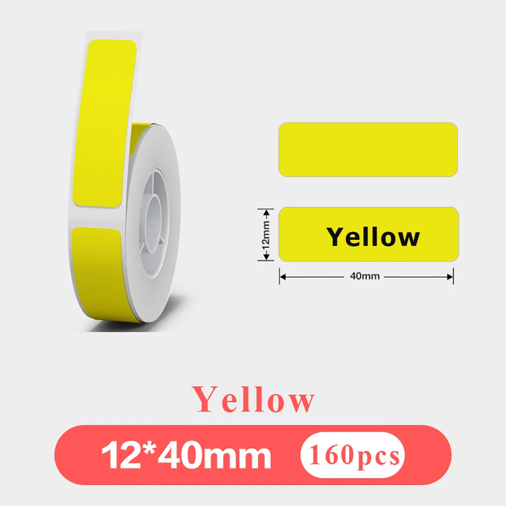 1Roll P12 P15 Thermal Label Sticker 12mm*40mm tape Compatible D30 Q30 Marklife P11 P50 L12 DELI Q2 Labeller