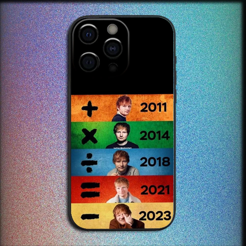 Singer E-Ed Sheeran Phone Case For iPhone 16,15,14,13,12,11,Pro,X,XS,Max,XR,Plus,Mini Soft Black Cover