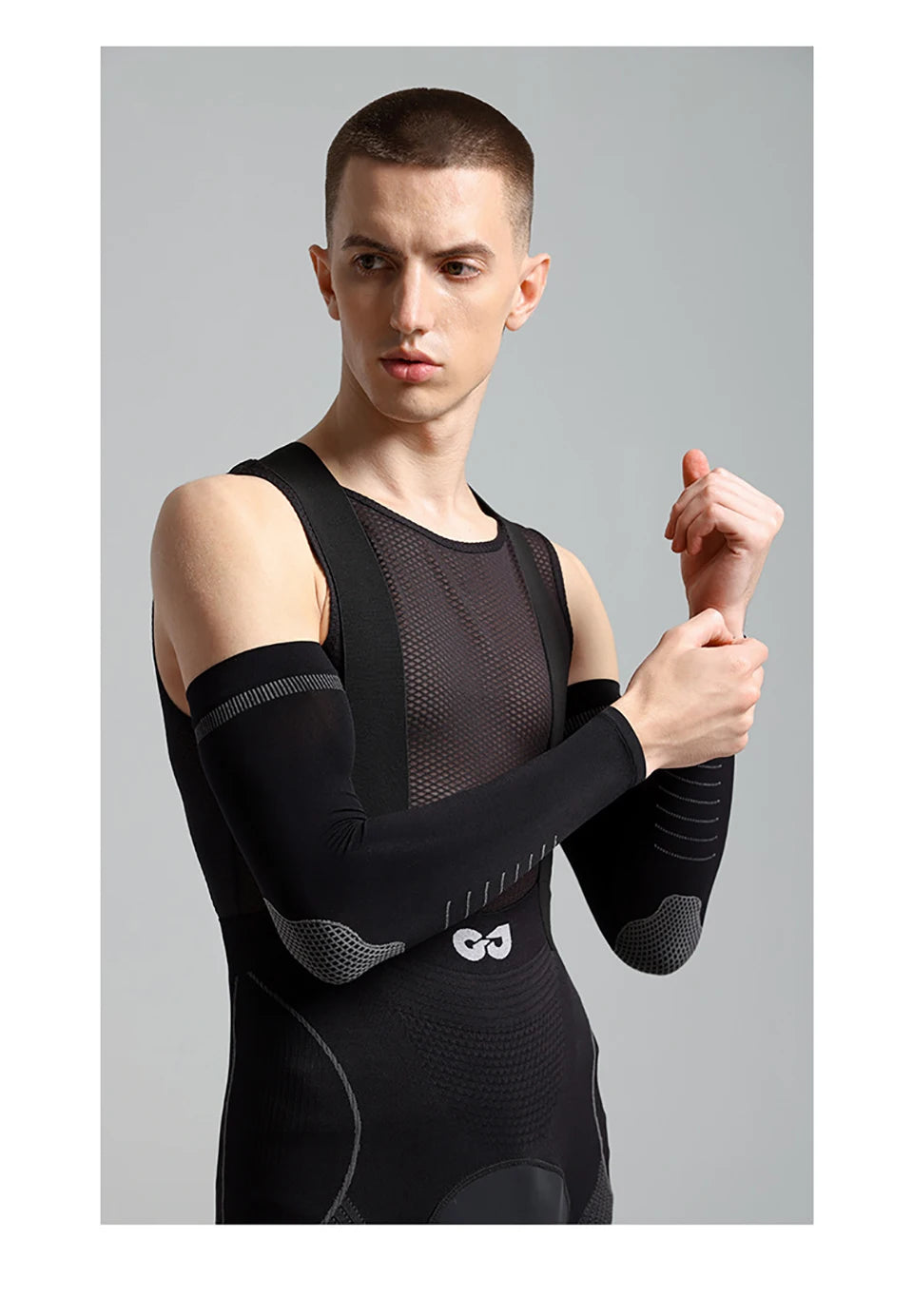 LOOGDEEL Summer UPF50+ Arm Sleeves Cool Feeling Breathable Ice Silk Cycling Sleeve Running Fishing Sunscreen Arm Support Unisex