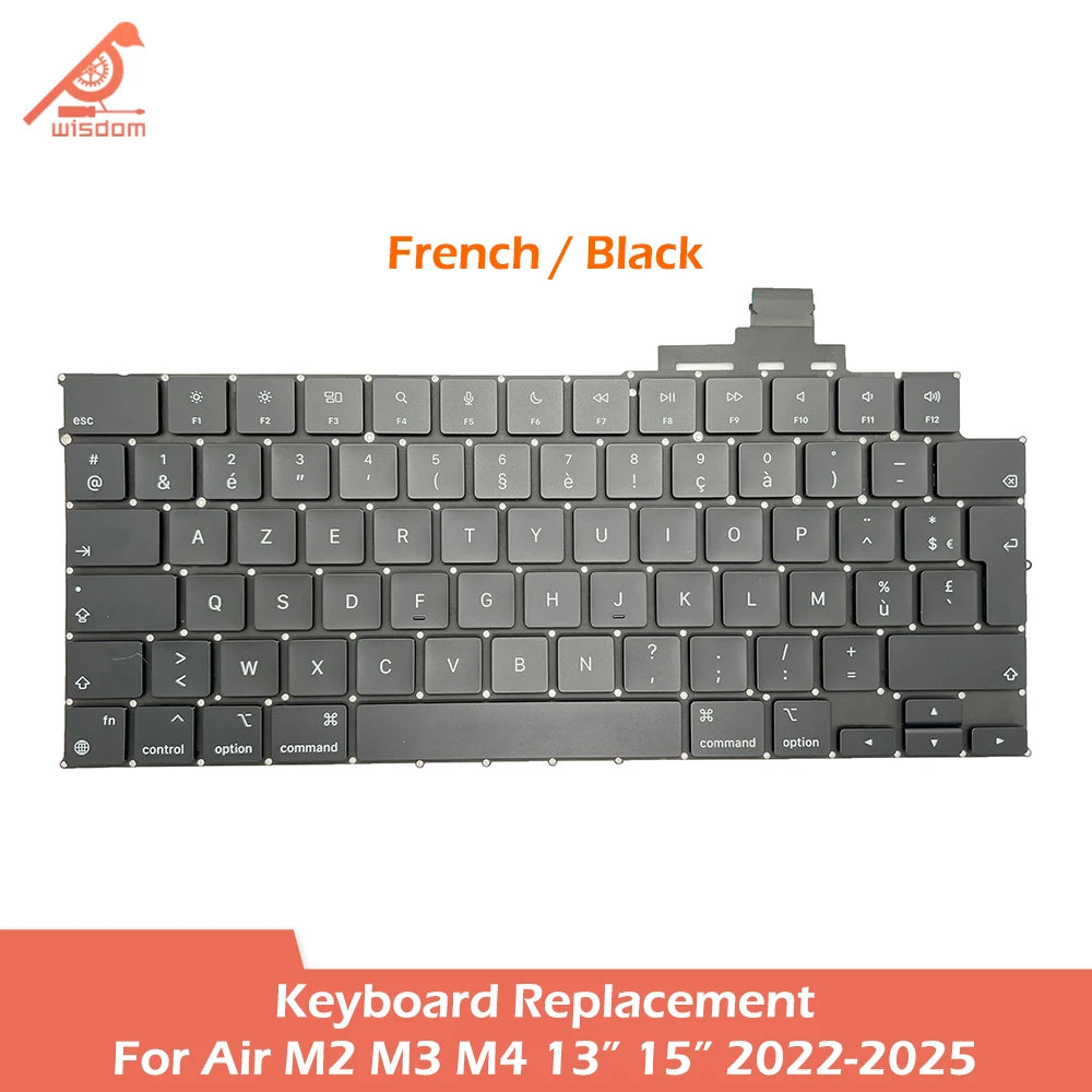 Laptop A2681 A2941 A3113 A3114 A3240 A3241 Keyboard For Macbook Air M2 M3 M4 13" 15" Keyboards Replacement 2022-2025